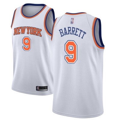 Nike New York Knicks #9 R.J. Barrett White Youth NBA Swingman Statement Edition Jersey